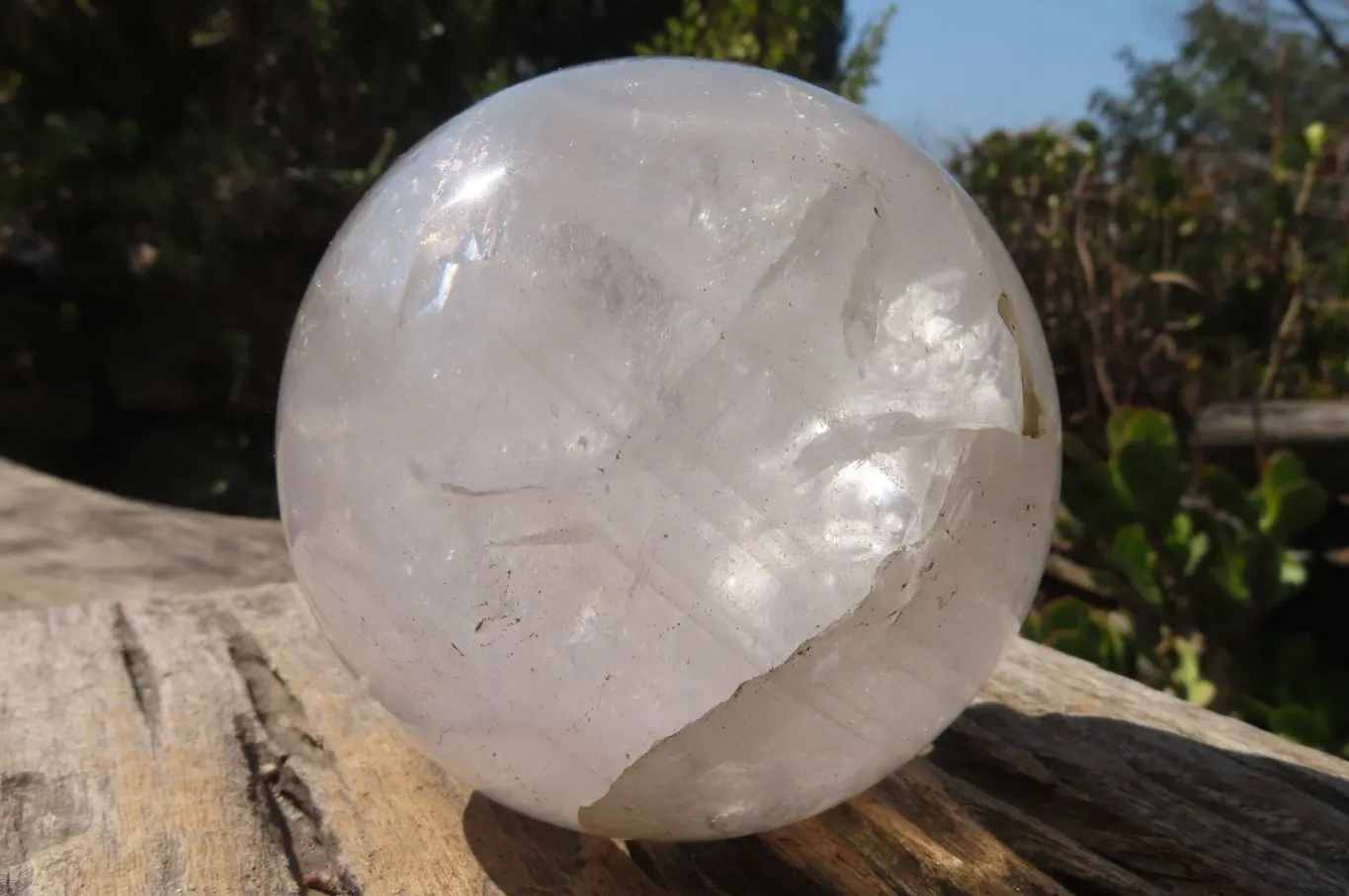 Polished Clear Quartz Sphere x 1 From Madagascar