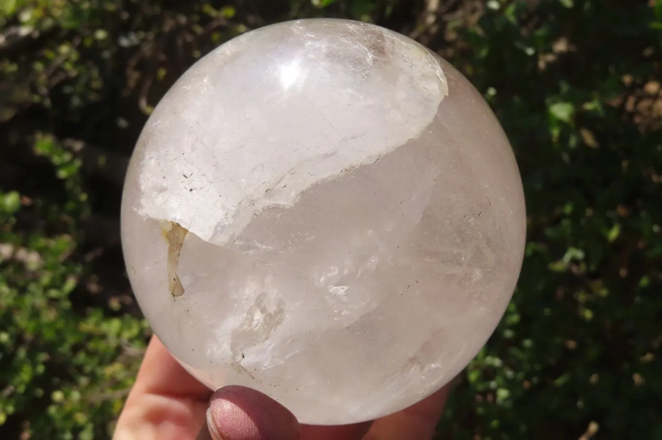 Polished Clear Quartz Sphere x 1 From Madagascar