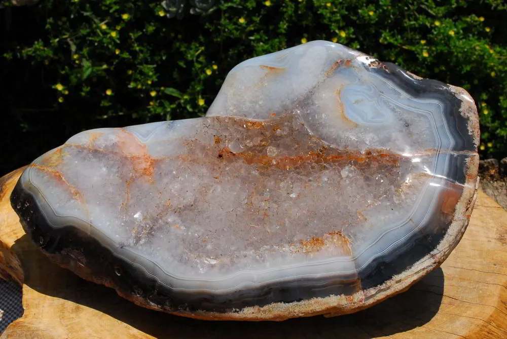 Polished Extra Extra Large Agate Amethyst Geode x 1 From Madagascar