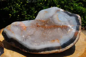 Polished Extra Extra Large Agate Amethyst Geode x 1 From Madagascar