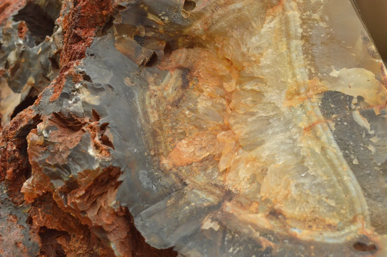 Polished Extra Large Agate Geode With A Crystalline Centre x 1 From Maintirano, Madagascar