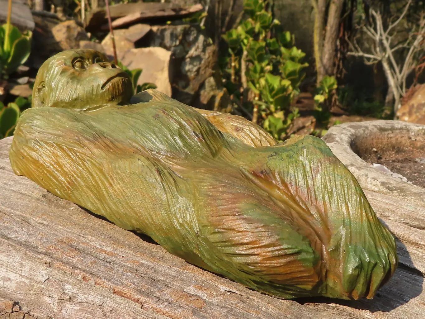 Polished  Green Verdite Gorilla Carving x 1 From Zimbabwe