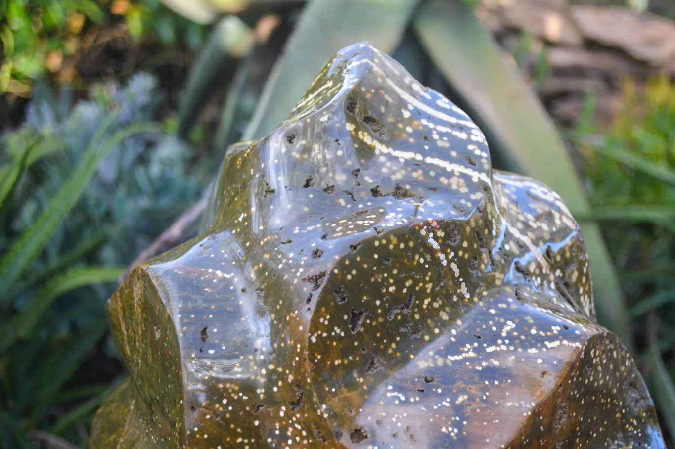 Polished Huge Large Ocean Jasper Flame Sculpture x 1 From Madagascar