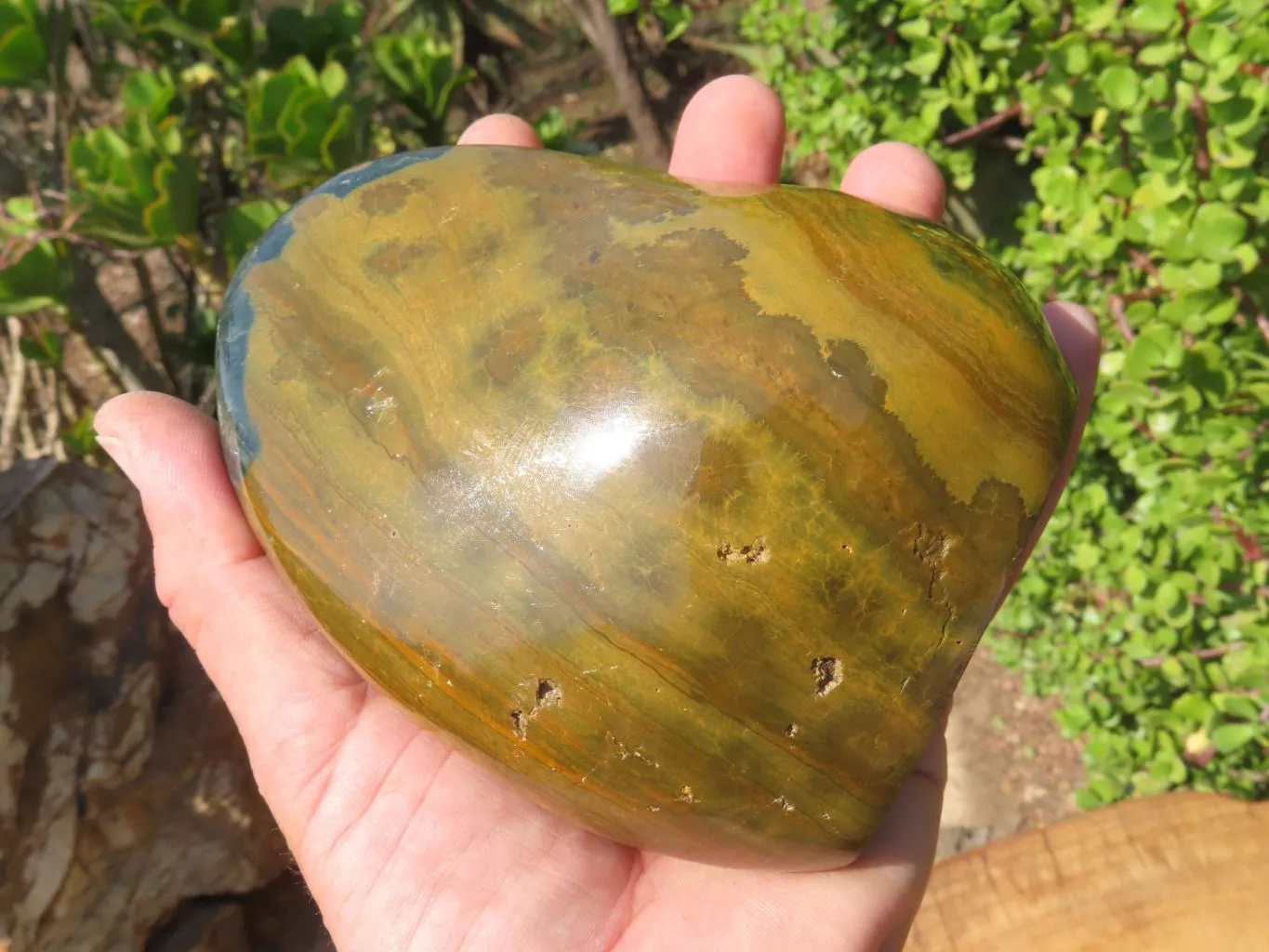 Polished Ocean Jasper Standing Free Form x 1 From Madagascar