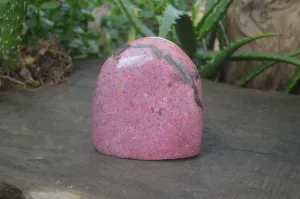 Polished Pink Rhodonite Standing Free Form x 1 From Madagascar