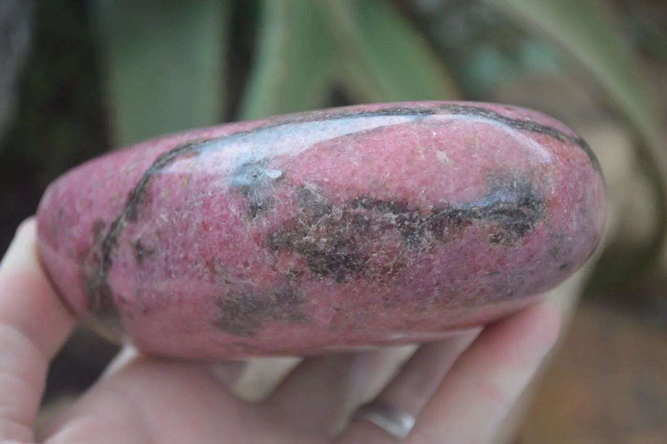 Polished Pink Rhodonite Standing Free Form x 1 From Madagascar