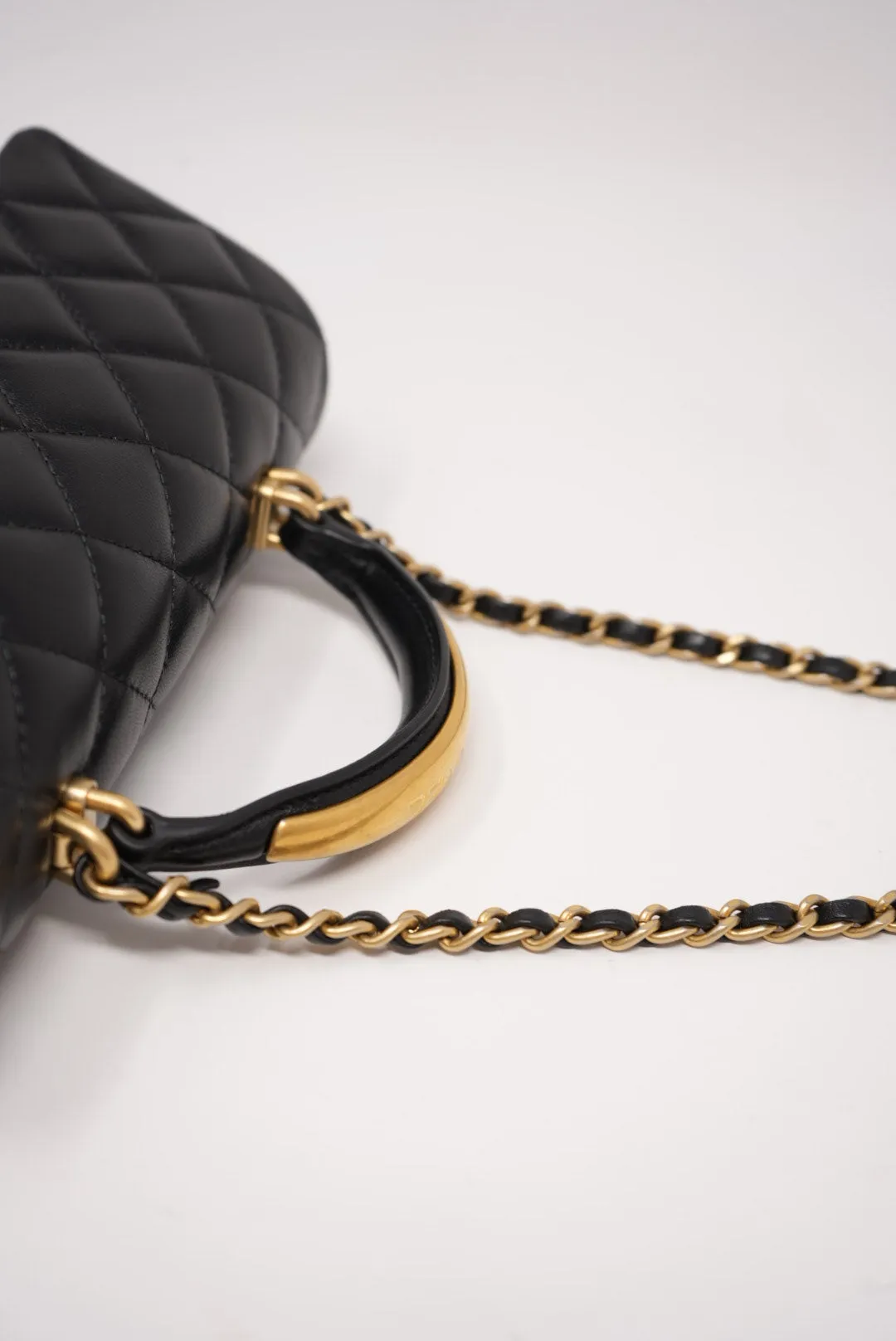 Pre-Owned CHANEL Mini Top Handle Flap Bag