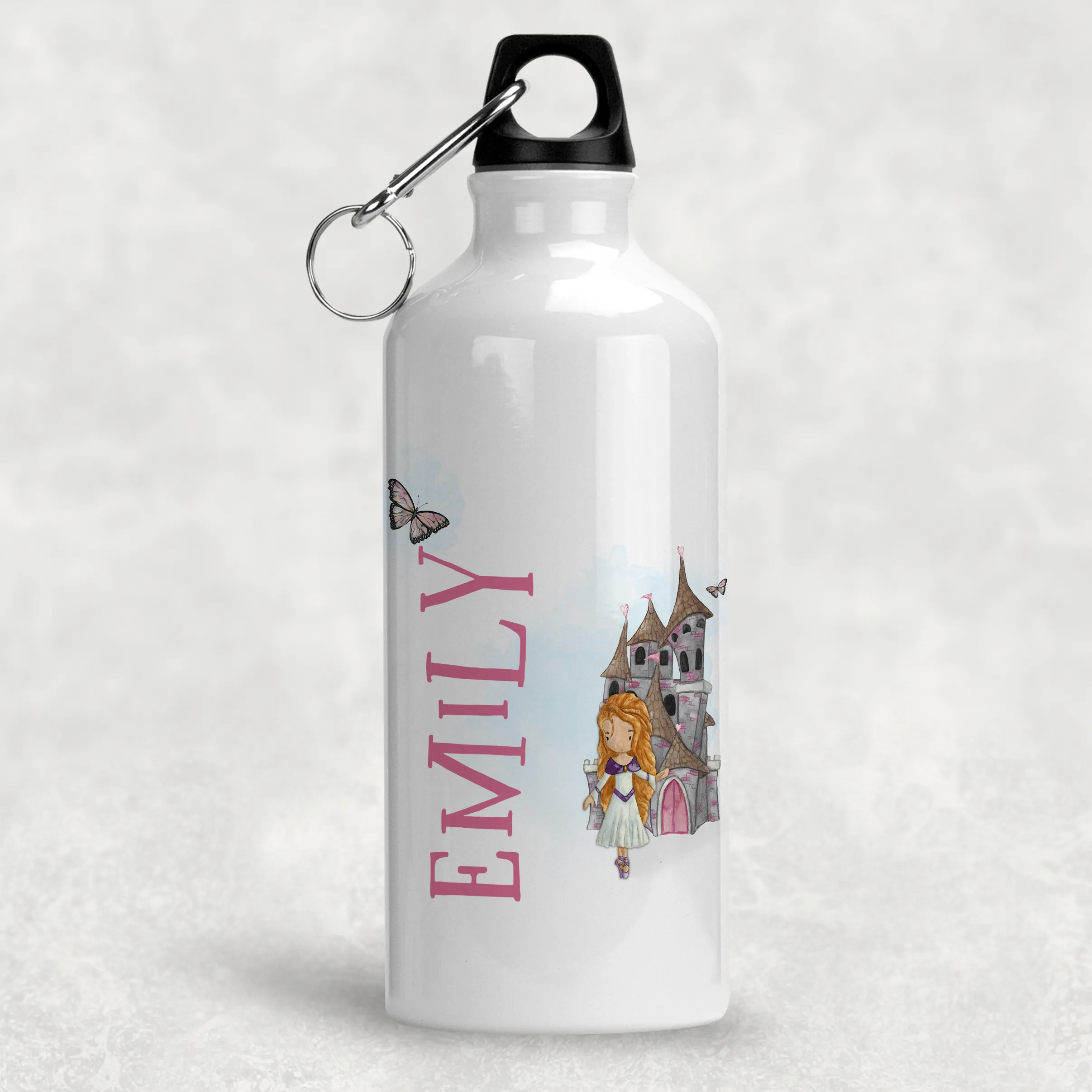 Princess Prince Kids Personalised Aluminium Water Bottle 400/600ml