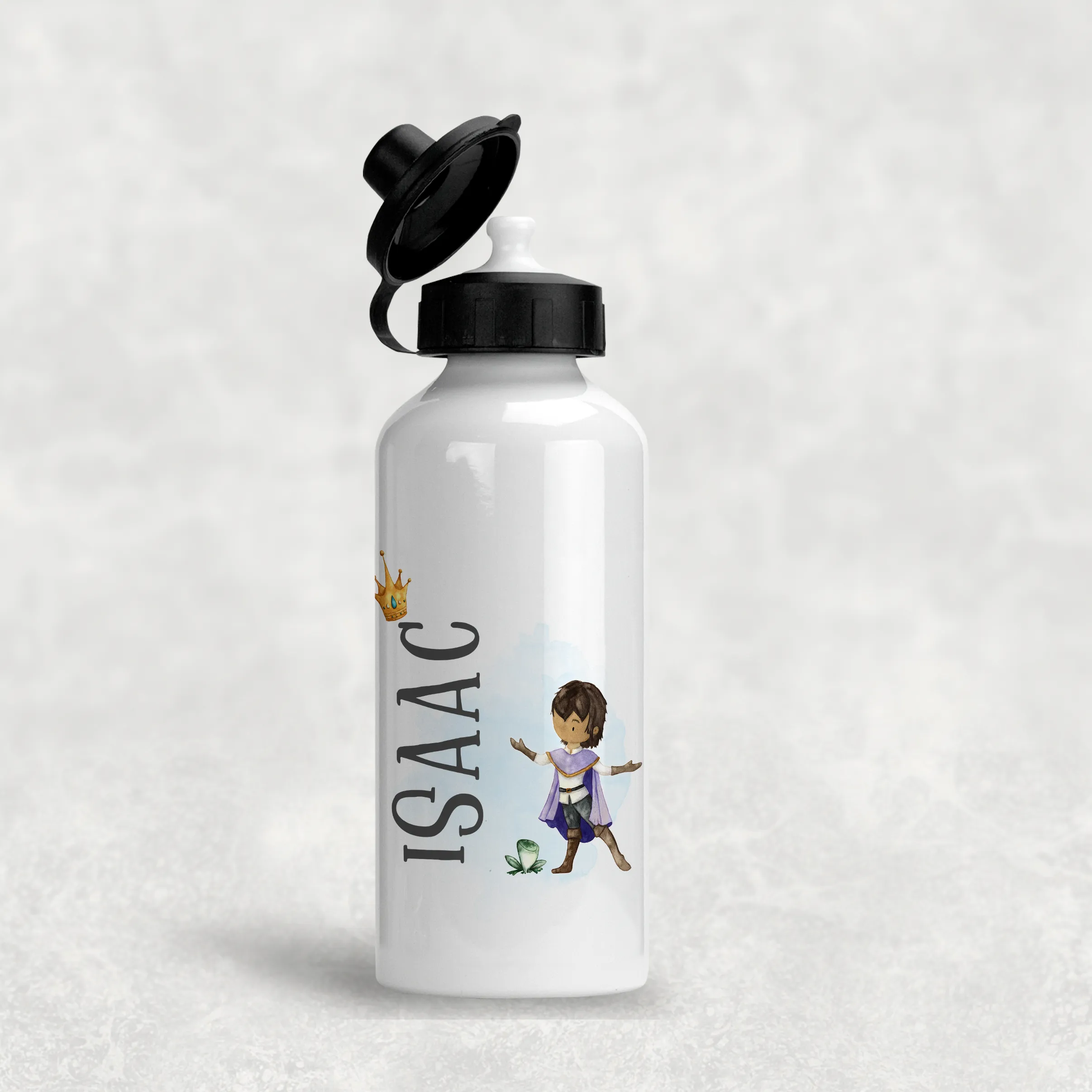 Princess Prince Kids Personalised Aluminium Water Bottle 400/600ml