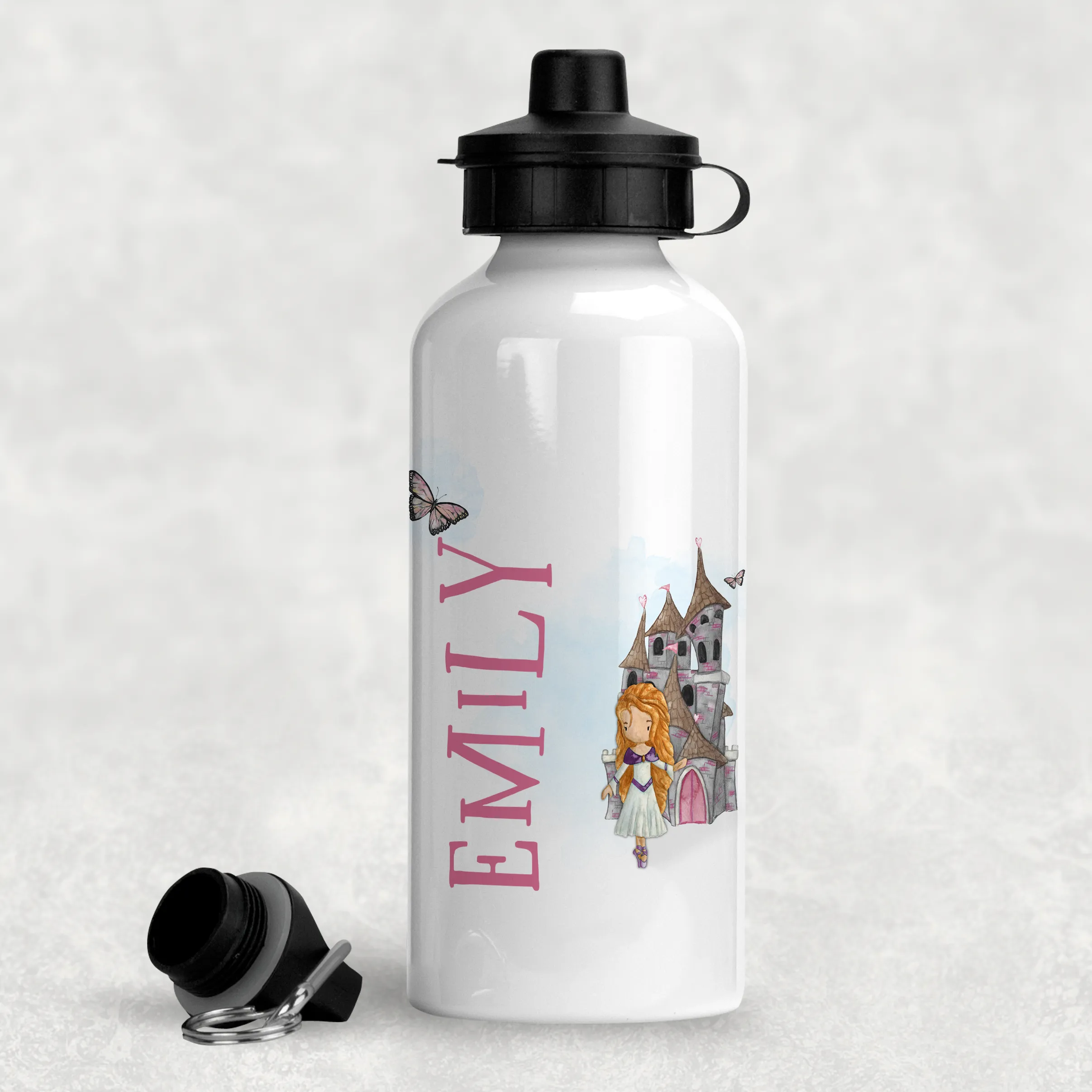 Princess Prince Kids Personalised Aluminium Water Bottle 400/600ml