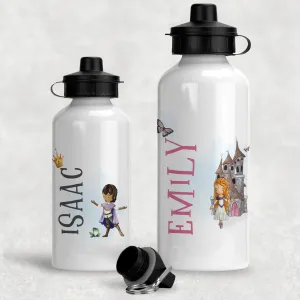 Princess Prince Kids Personalised Aluminium Water Bottle 400/600ml