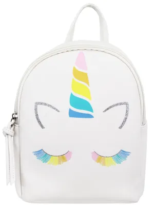 Rainbow Unicorn Mikey Backpack in Bone