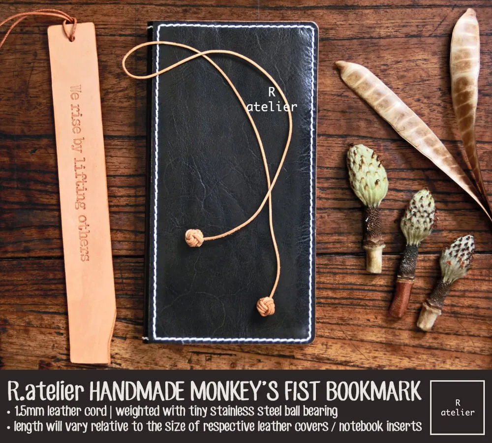 R.atelier Leather Monkey's Fist Knot Bookmark Charm