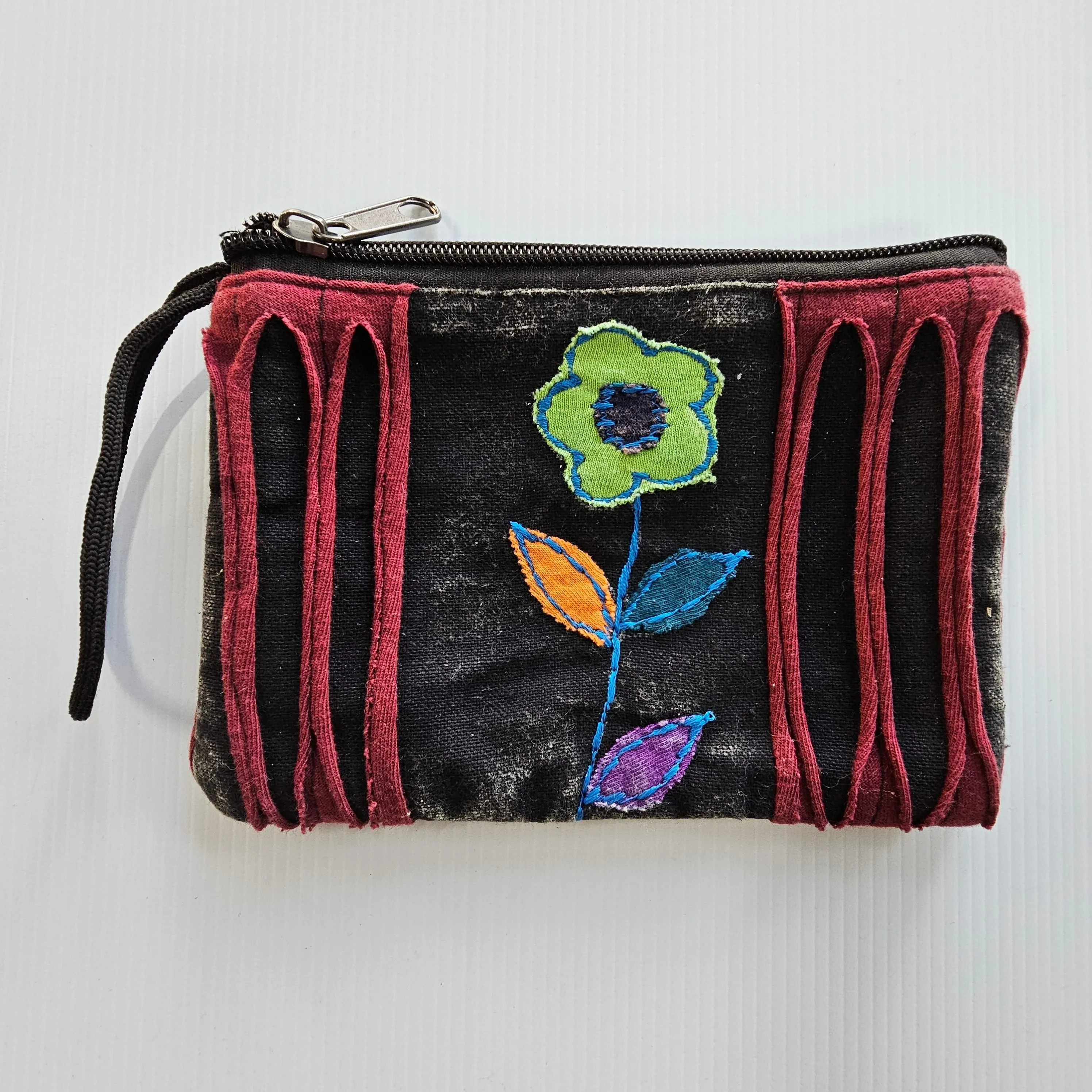 Razor Cut Applique Coin Purse