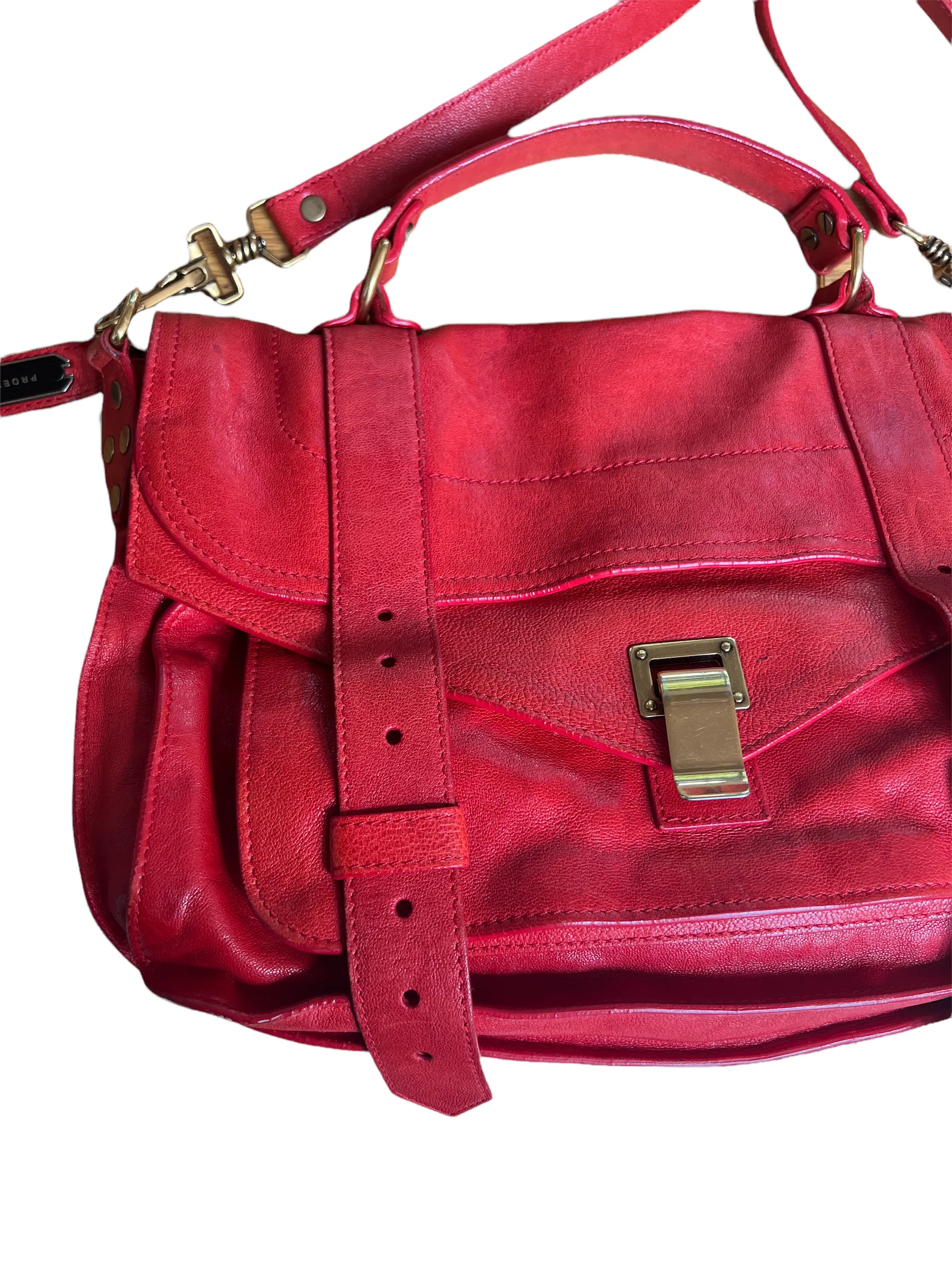 Red Leather Crossbody Bag