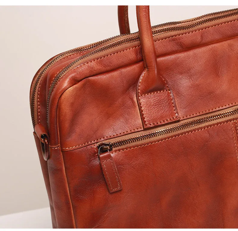 Retro Leather Business Briefcase O1901