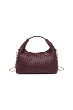 Ripley Woven Crossbody in Burgundy