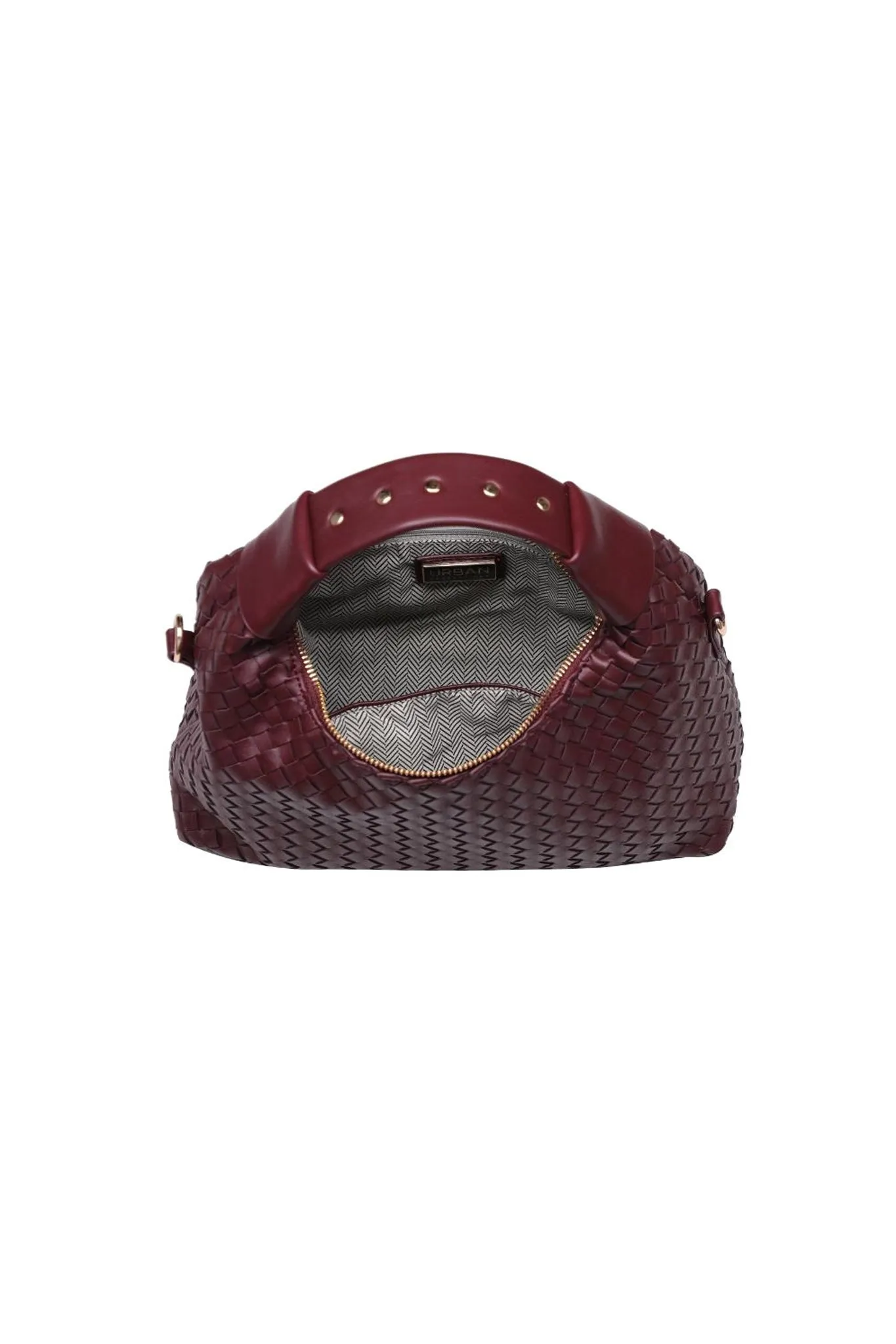 Ripley Woven Crossbody in Burgundy