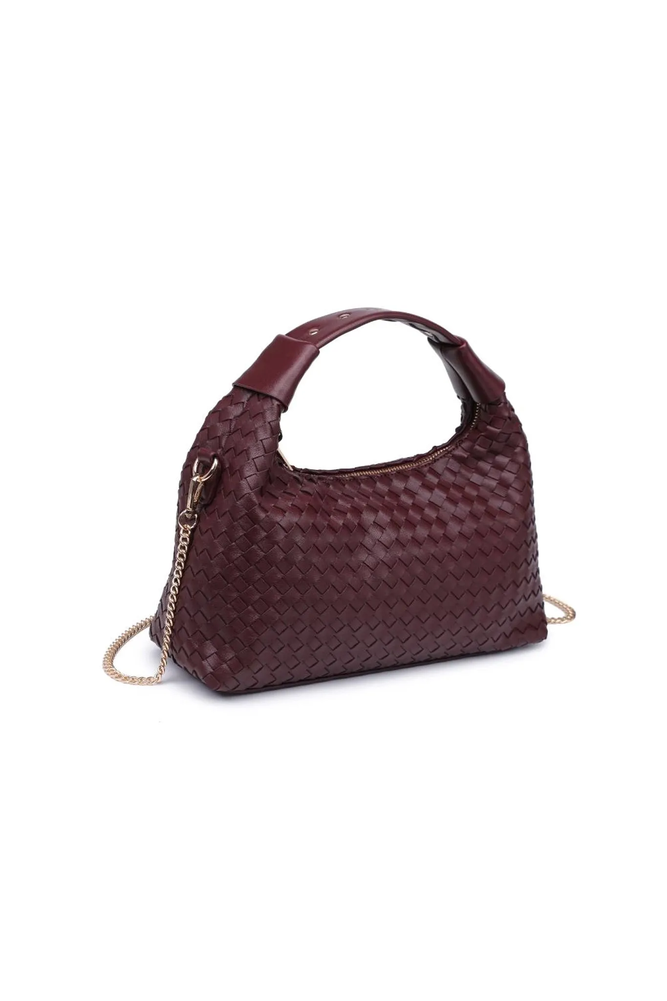 Ripley Woven Crossbody in Burgundy