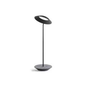 Royyo Matte Black With Oxford Felt Modern LED Desk Lamp with USB Port