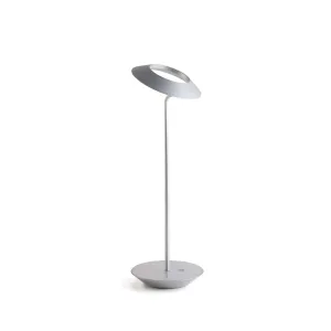 Royyo Silver With Silver Modern LED Desk Lamp with USB Port