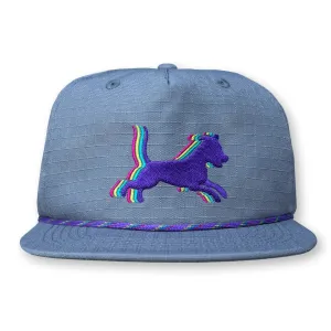 Runaway Jim Rope Hat / Dolphin Ripstop Nylon with Grape Dog