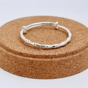 S999 足银 竹节宝宝手镯 Bamboo Baby Bangle