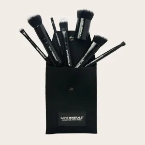 Saint Minerals Travel Brush set with neoprene bag