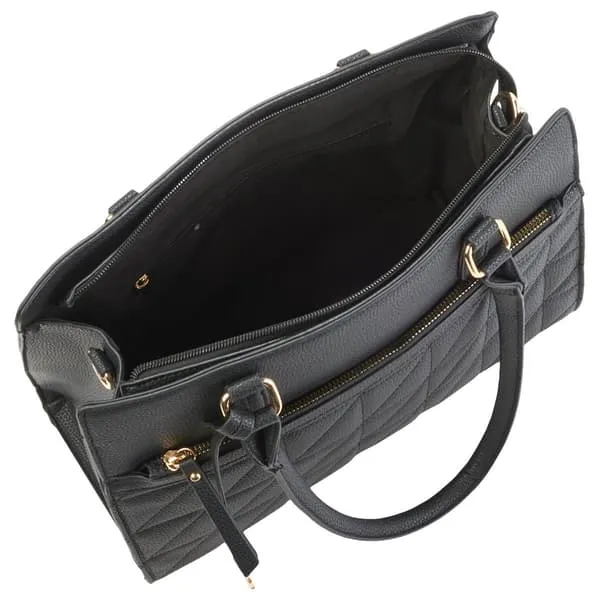 Satchel Bag with Handles Black