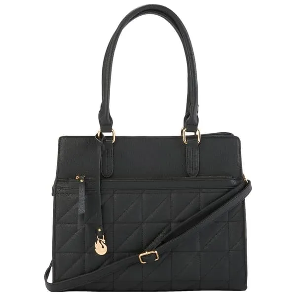 Satchel Bag with Handles Black