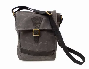 Satchel - Charcoal & Black Leather