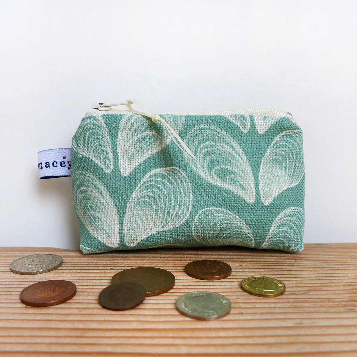 Sea green Mussels Coin Purse