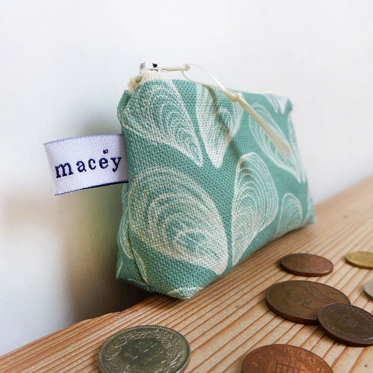 Sea green Mussels Coin Purse