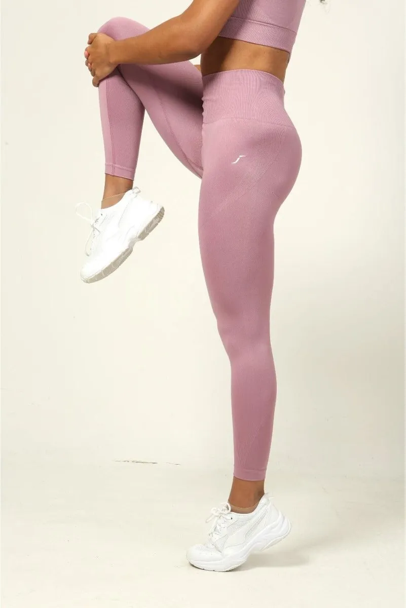 Seamless Leggings - High Waist - Nude Pink