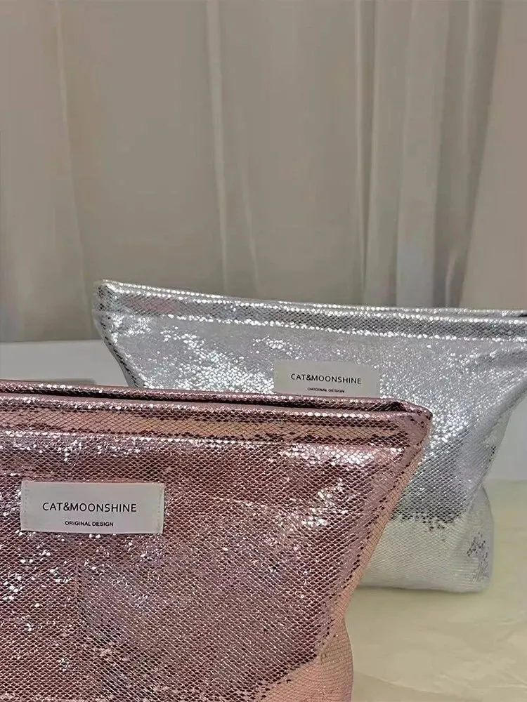 Shiny Metallic Makeup Bag