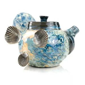 Side-Handled Barnacle Teapot - Low Tide