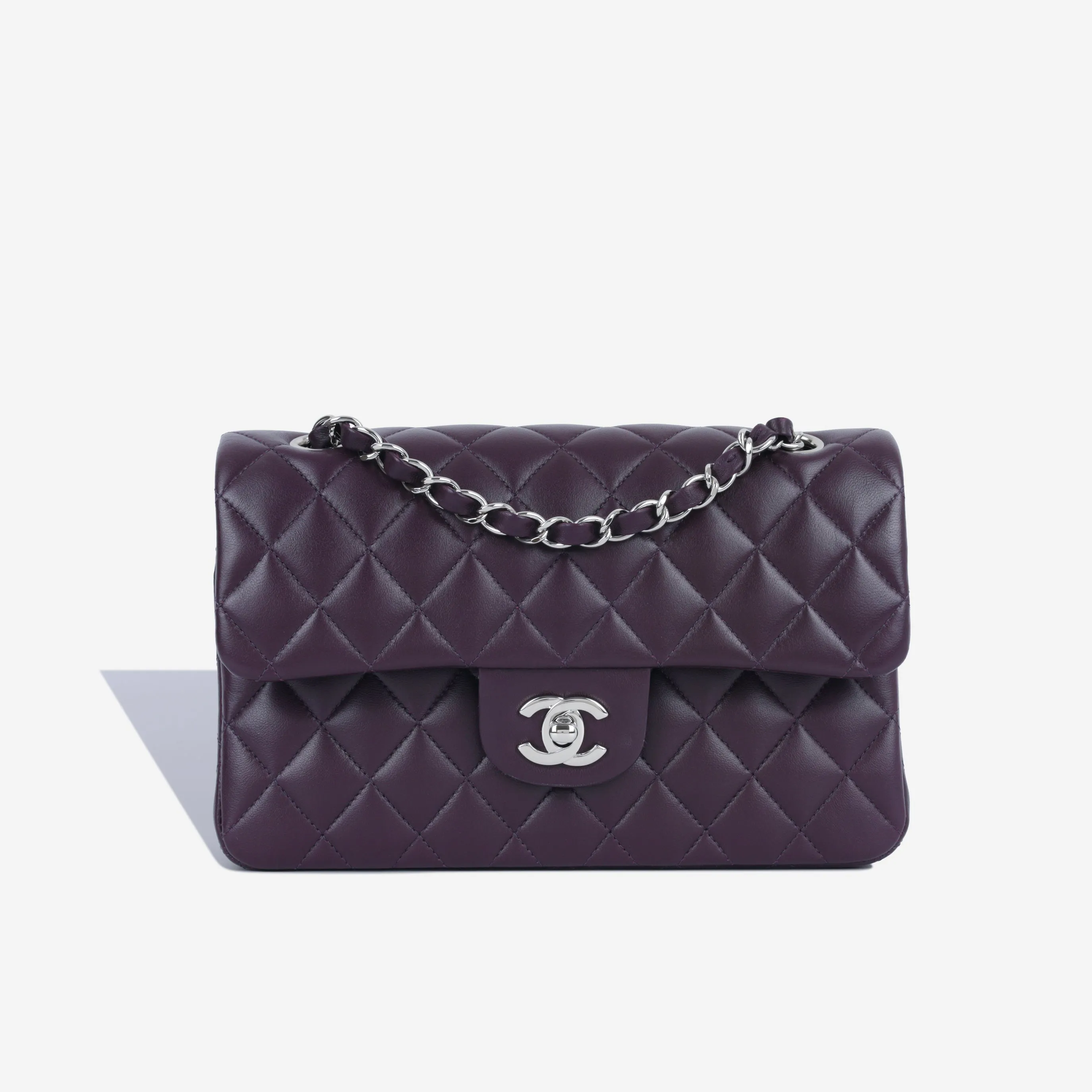 Small Classic Flap Bag - Aubergine