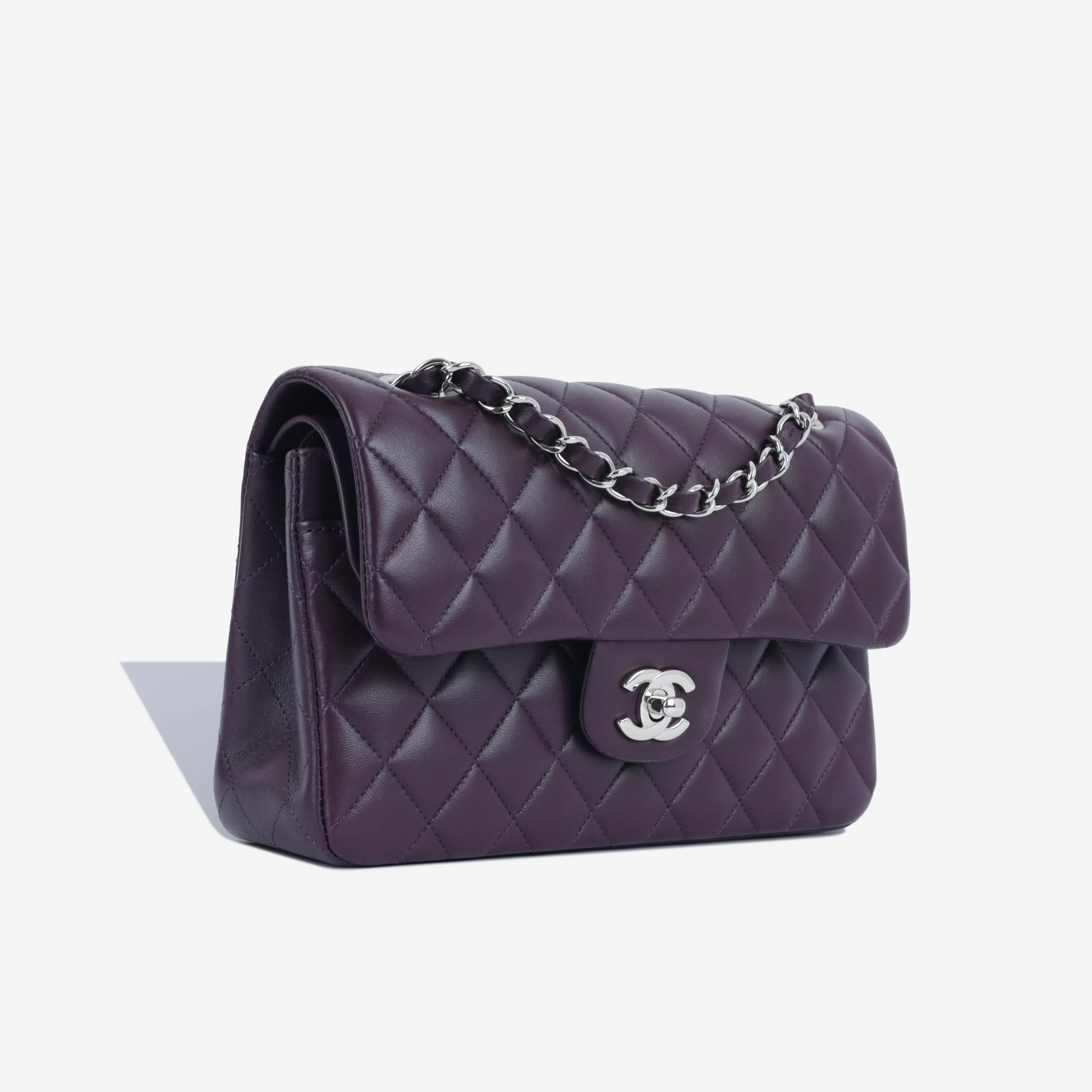 Small Classic Flap Bag - Aubergine