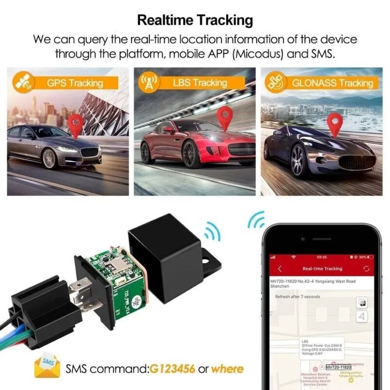 SMAXPro™ Car GPS Tracker   Anti-Theft: Real-time Locator, GPRS/GSM, Remote Cut Fuel