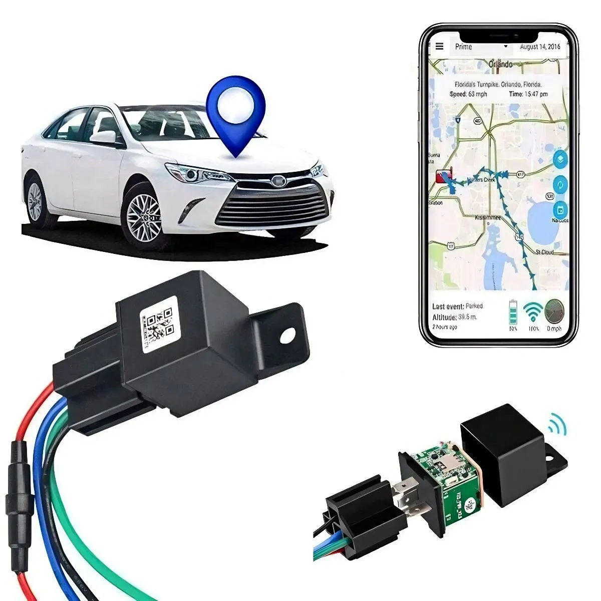 SMAXPro™ Car GPS Tracker   Anti-Theft: Real-time Locator, GPRS/GSM, Remote Cut Fuel