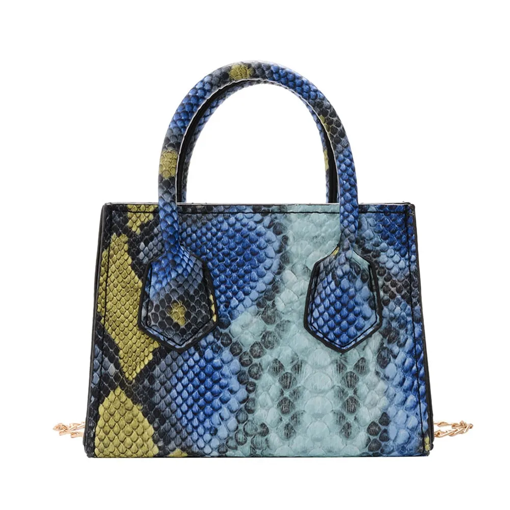 Snake Print Mini Crossbody Bag