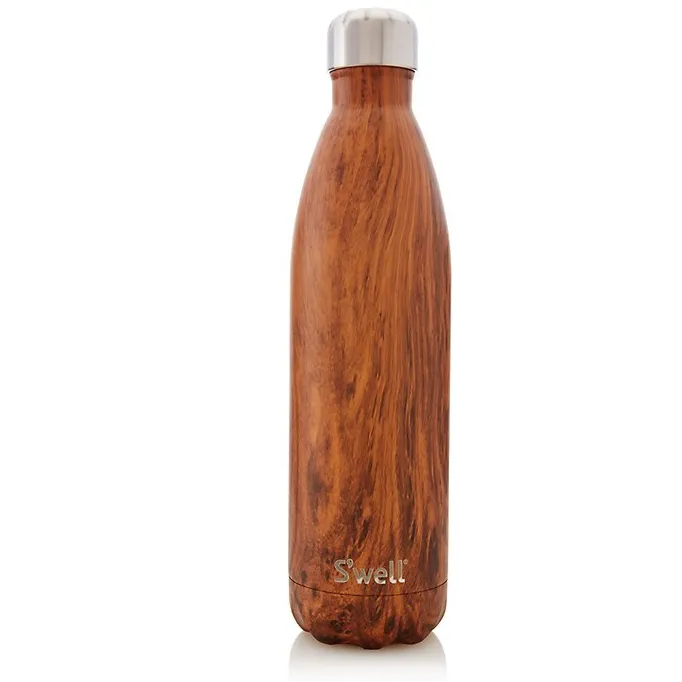 Stainless Steel Water Bottle - Teakwood, 9 oz.