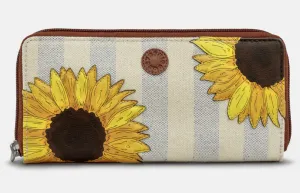 Sunflowers Bloom Zip Round Purse