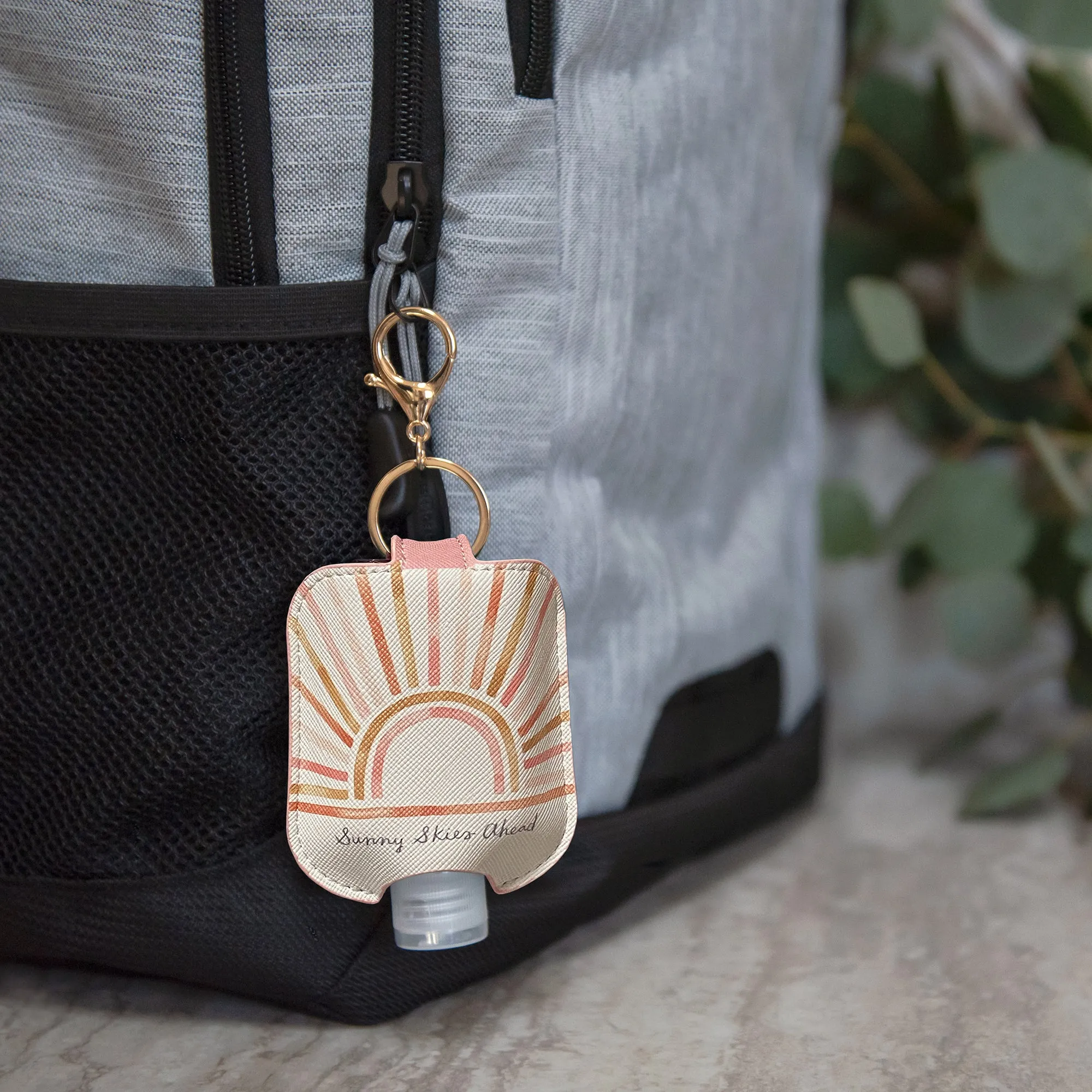 Sunny Skies Ahead Hand-Sanitizer Holder with Travel Bottle