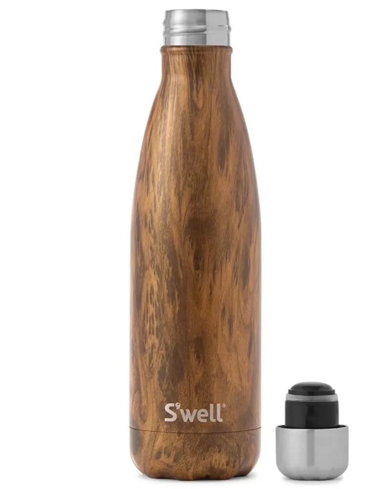 S'well Wood Collection Water Bottle 500 ml - Teakwood Print