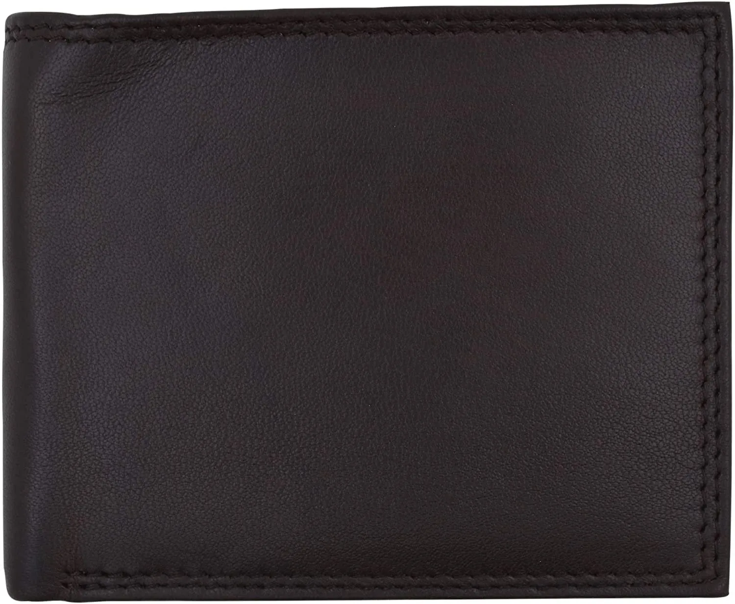 Swiss Marshal Premium Leather Men's Bifold Fixed ID Flap Card Holder Wallet