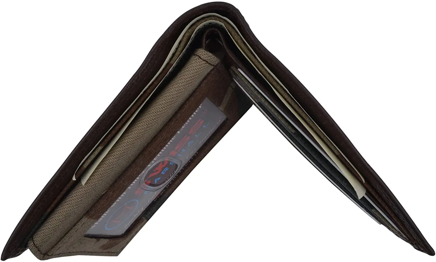 Swiss Marshal Premium Leather Men's Bifold Fixed ID Flap Card Holder Wallet