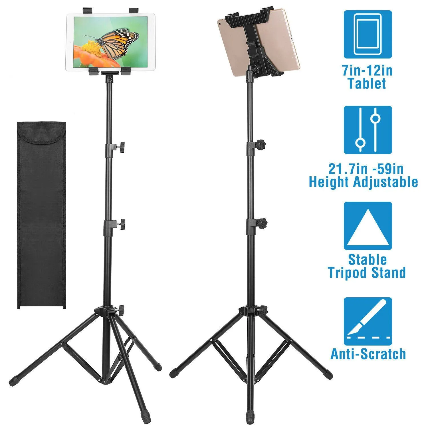 Table Mount 360° Rotating Tablet Tripod