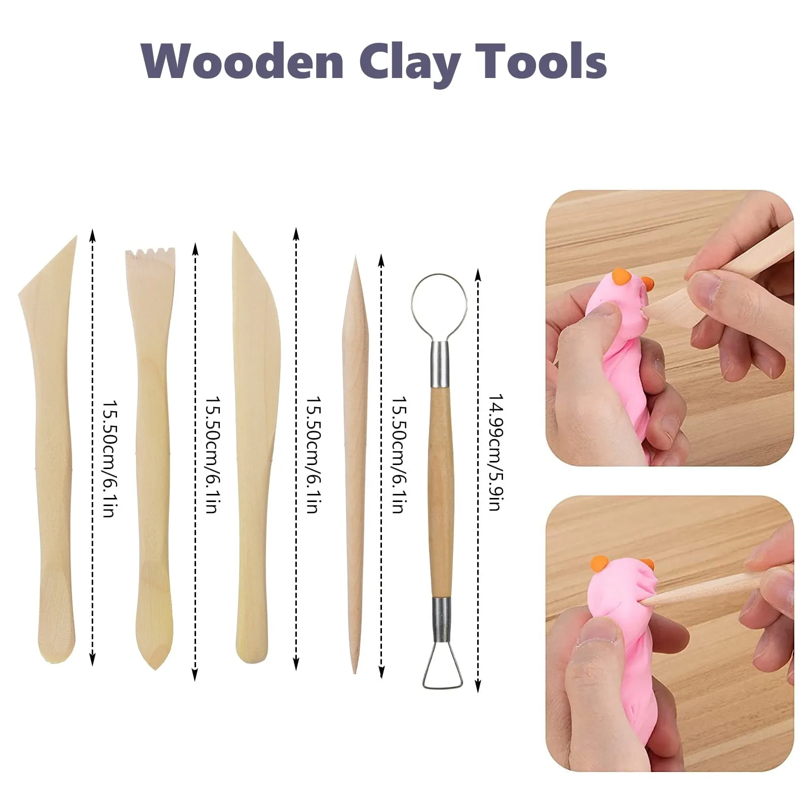 Taihexin 25 Pcs Molding Clay Tools Set, Polymer Sculpting Tools, Air Dry Clay Tool, Ceramic Molding for Kids and Adults, Pottery Craft, Baking, Carving, Drawing, Dotting, Modeling, Shaping