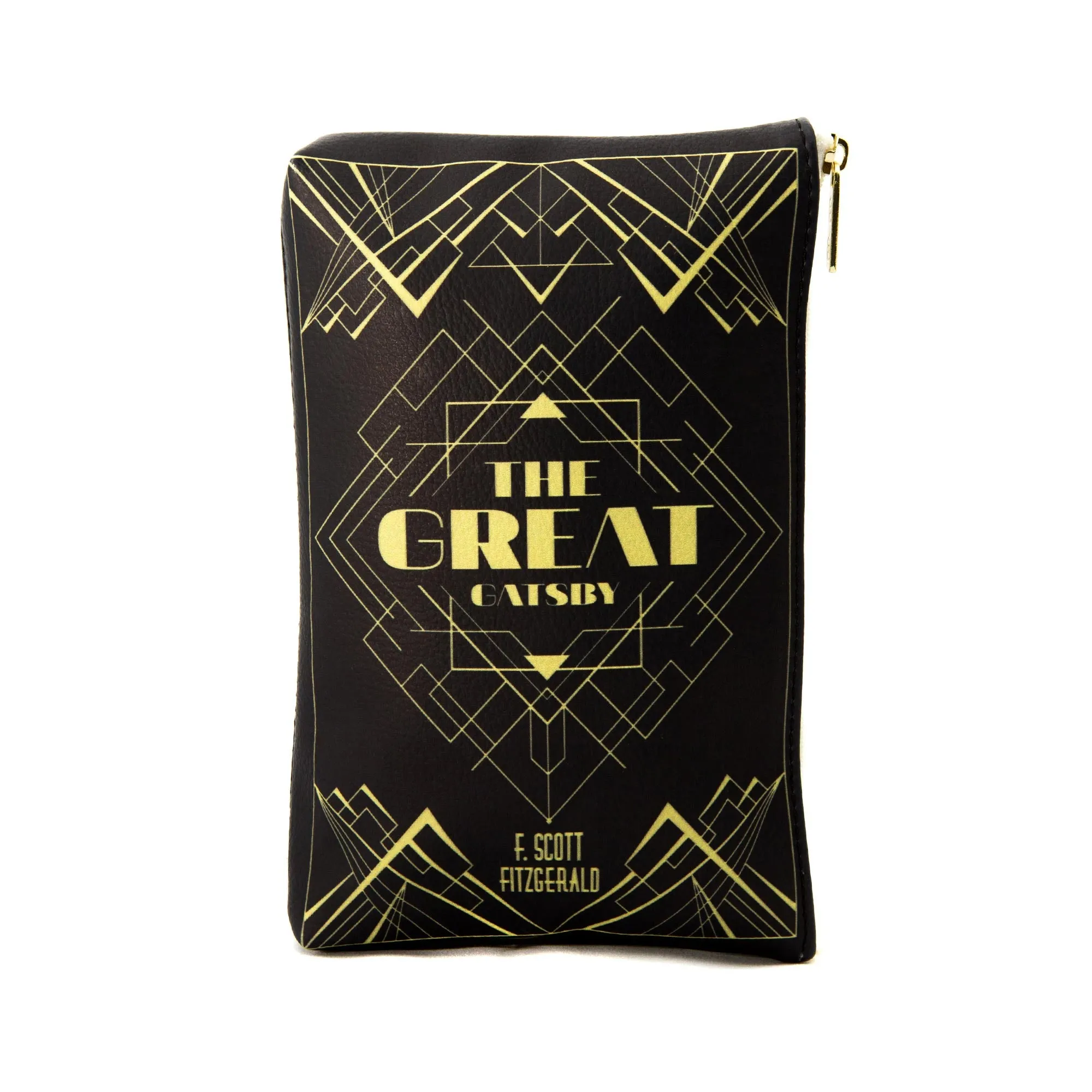 The Great Gatsby Art Deco Black Book Pouch Purse Clutch